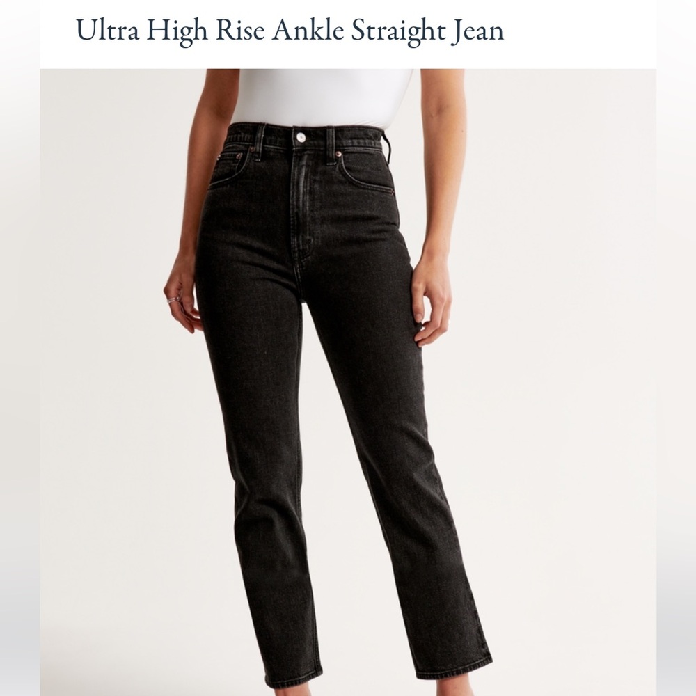 Abercrombie The Ankle Straight Ultra High Rise jeans